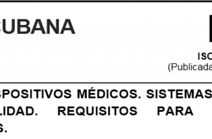 Aprobada NC ISO 13485:2018
